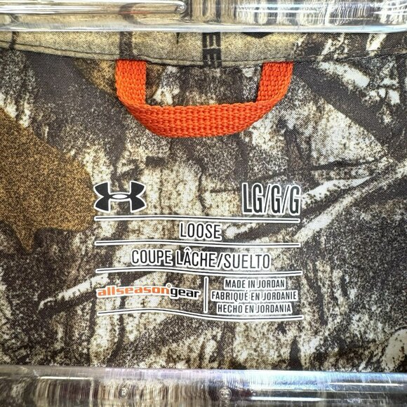 Under Armour Chesapeake Camo Long Sleeve Shirt Mossy Oak Mens Size Large - Picture 3 of 6